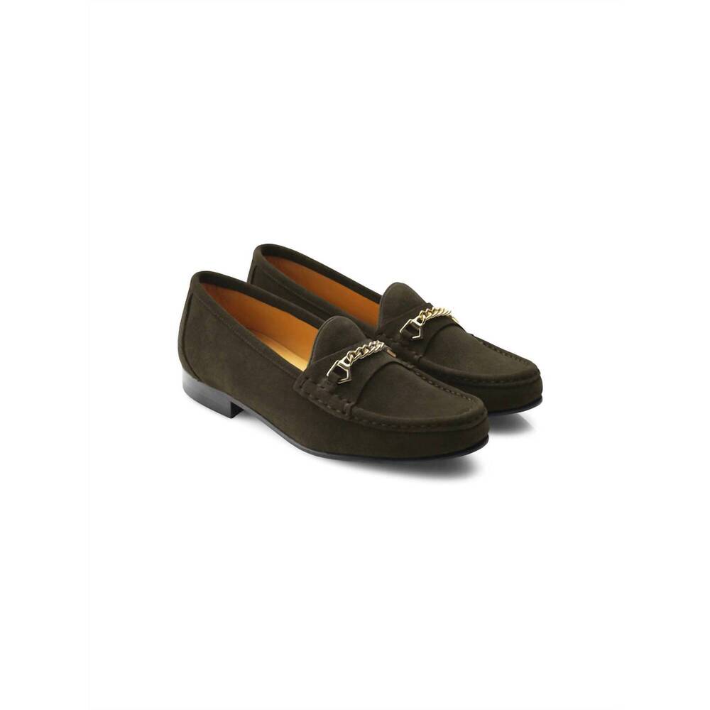 NEW FAIRFAX & FAVOR women's apsley loafer in moss green